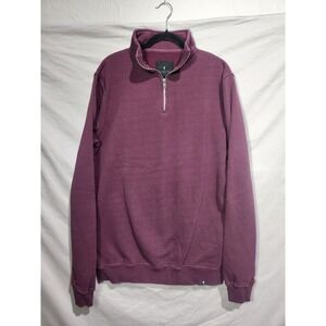 American Tall 1/4 Zip Wearever Fleece Pullover Grape Sz Large XT SW-10072